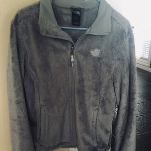 North face jacket gray size large